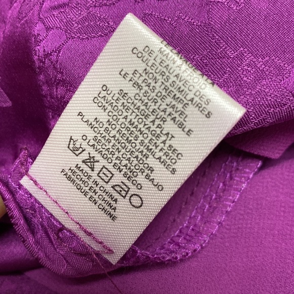 NWT: Adelyn Rae - Theo Open-Back Sateen Jacquard Jumpsuit in Purple - Picture 10 of 12